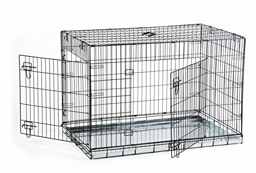 Hundebox Hundekäfig Transportkäfig Transportbox Gitterbox Hundegitter Drahtkäfig Metallkisten Käfig (109 x 69 x 75 cm) von Beeztees