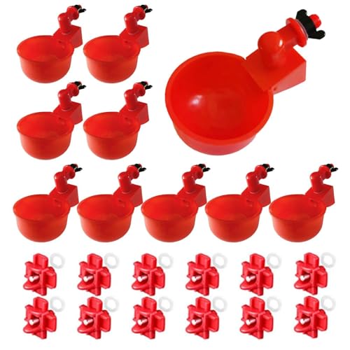 Befeixue Chicken Cup Waterer | 5 Stück Hühnerbecher für Wasser - Chicken Water Feeder Kit Poultry WatererGeflügeltränkeschale für Küken, Ente, Truthahn oder Hase von Befeixue