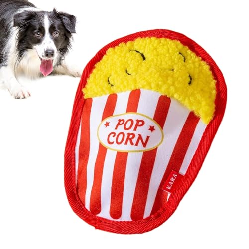 Befeixue Hamburger-Haustierspielzeug,Hamburger-Hundespielzeug - Simulation Pommes Frites weiches Plüschspielzeug | Food Design Pet Teeth Hamburger Kauspielzeug – Bissfestes Zahnreinigungswerkzeug von Befeixue