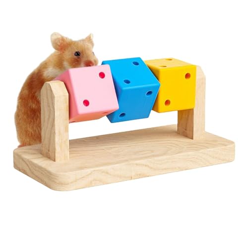 Befeixue Hamster-Kaublöcke, Hamster-Holzblöcke, Kaublock für Zwerghamster, Handwerkskunst, bissfeste Holz-Hamster-Kaublöcke, Zubehör für Käfig, kleine Haustiere von Befeixue