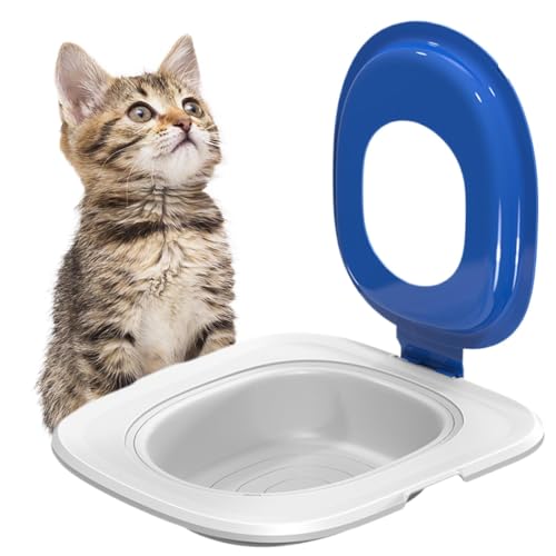 Befeixue Katzen-Toiletten-Trainingsset,Katzen-Toiletten-Trainingssystem - Sandkastenmatte Katzentrainer,Wiederverwendbarer Katzen-Toiletten-Reinigungstrainer, hygienischer Katzen-Toiletten-Trainer für von Befeixue