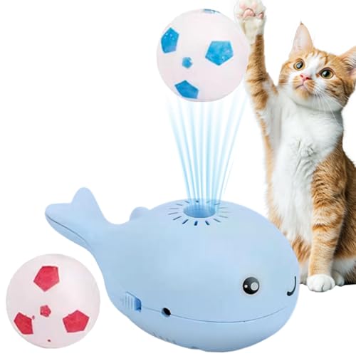 Befeixue Katzenspielzeugball,Wal schwimmendes Katzenspielzeug - Interaktiver Katzenspielzeugball | Kätzchenspielzeug für körperliche Betätigung, Fußball-Katzenspielzeug, interaktiver Spielzeugball zur von Befeixue