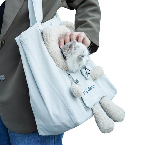 Befeixue Katzentragetasche zum Spazierengehen, Katzentragetasche | Bequeme Katzen- und Hundetasche mit verstellbarem Loch - Haustier-Tragetasche, atmungsaktive Haustier-Tragetasche für Reisen, von Befeixue