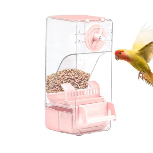 Befeixue SCAKEET Feeder, automatischer Papageienfutterleiter,Lecksehelte Sparrows Food Feeder - Vogelkäfigzubehör Lebensmittelspender für Kolibris, Robins, Spatzen und Chickadees von Befeixue