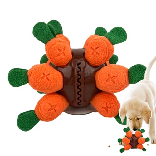 Befeixue Schnüffelspielzeug für Hunde, Puzzleball für Hunde | Karotten-Design-Puzzle-Futterspender-Spielzeug | Quietschender Puzzleball für Hundetraining und Stressabbau, fördert die natürlichen von Befeixue