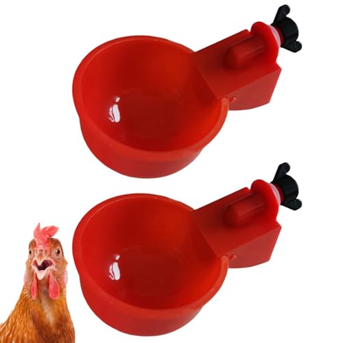 Befeixue Wasserspender Automatisches Huhn,5-teiliges automatisches Hühnertränken-Set für Geflügel | Chicken Cup Waterer Chicken Feeder Geflügeltränkeschale für Geflügel Wachtel Ente Huhn Vogel von Befeixue