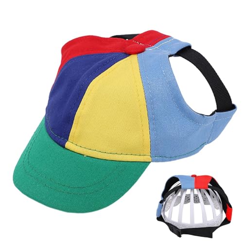 Dog Propeller Cap, Propeller Mütze Für Hunde, Hunde Baseballkappen, Lustige Propeller Hut, Regenbogen Helikopter Haustiermützen, Welpen Baseballkappe Mit Ohrlöchern, Verstellbarer Hundesonnenhut von Befeixue