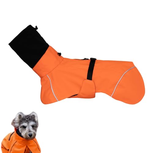 Hunderegenjacke, Regenmantel für kleine Hunde | Atmungsaktiver Hunde-Regenmantel mit Kapuze, Slicker-Poncho | Leicht an- und auszuziehender Regenmantel, verstellbar, mit beruhigender Kopfbedeckung, wa von Befeixue