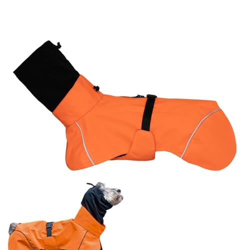 Wasserdichter Hunderegenmantel,Hunderegenmantel | Atmungsaktive, schneesichere und winddichte Kleidung - Leicht an- und auszuziehender Regenmantel, verstellbar, mit beruhigender Kopfbedeckung, wasserd von Befeixue