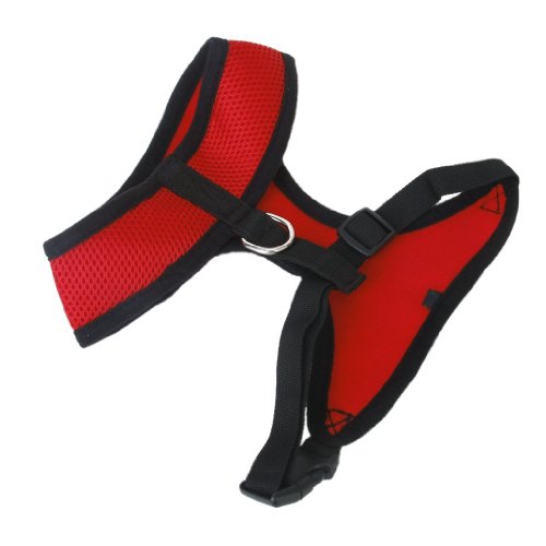 Begchy Haustier Hund Weisshen Mesh Geschirr Kleidung S - Rot von Begchy