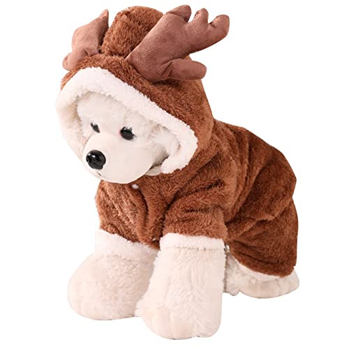 Begchy Heimtier Bedarf Winter Warmer Hund Vierbeinige Kleidung Weihnachten Elch Modelle Kleine Hunde Teddy Chihuahua Hunde Bekleidung, XL von Begchy