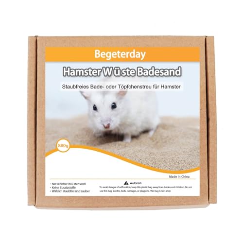 Begeterday 880g Hamster Desert Bath Sand, Ideales Hamster zubehör für Hamsterkäfige Begeterday 880g Hamster Desert Bath Sand, Ideales Hamster zubehör für Hamsterkäfige von Begeterday
