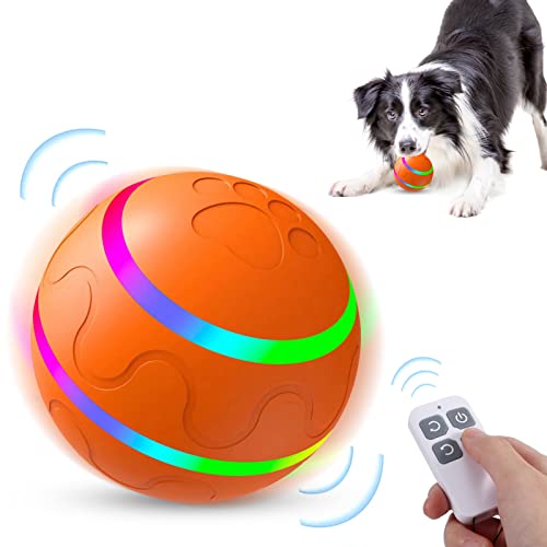 Smart Ball für Hunde hundespielzeug Ball Bounce interaktives Pet Ball Interaktives Katzenspielzeug Ball mit LED-Licht Elektrisch Katzenspielzeug für Hundekatzen, mit Fernbedienung von Begonia