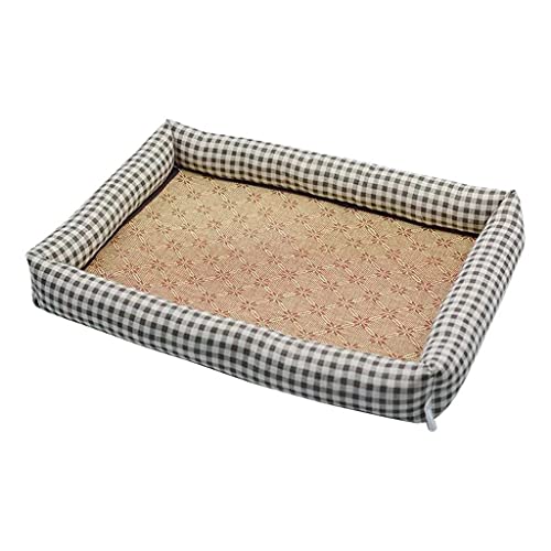 Sommer Haustier Kühlmatte Hund Schlafen Kühlkissen Oxford Tuch Wasserdicht Antihaft Sommer Nest Hundehütte Zubehör (57 x 42) von Begonial