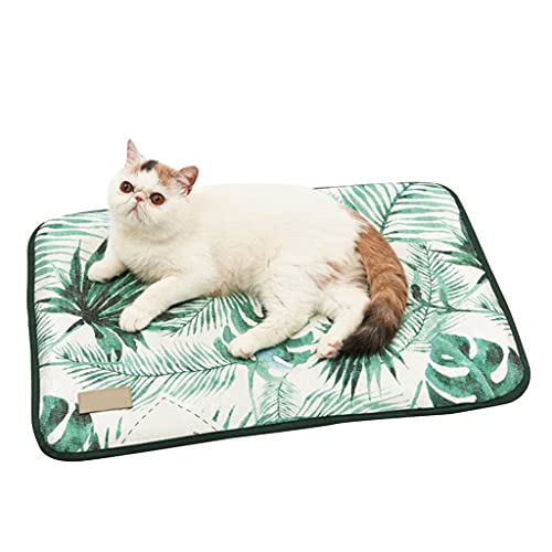 Summer Ice Silk Pet Dog Cooling Mat for Dogs Floor Mats Blanket Sleeping Bed Cushion Cold Pad 4 Size Pet Supplie (M/65 * 47) von Begonial