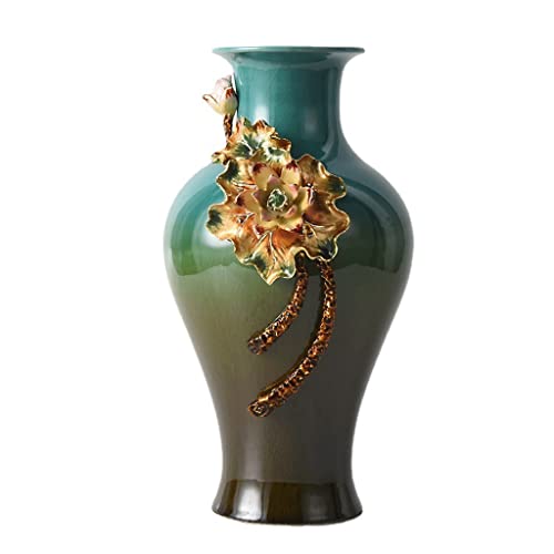 Vase, Aquarium-Ornamente, Wohnzimmer, Blumenarrangements, dekorative Boccia-Keramik, Emaille, Bastelgeschenke (D 21 x 18 x 32 cm) von Begonial