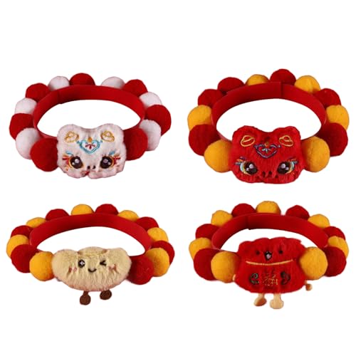 4PCS Lovely Styles Haustierkragen Festival Haustierkragen Durchlässige Geburtstagsbänder Für Katzen Bequem von Beimus