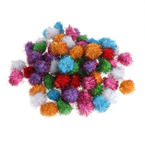 Beimus 70 PCs Für Katzenballspielzeug Farbenfrohe Glitzerbällchen Interaktive Ballspielzeug Little Kätzchen Kauspiel Spielzeug Lustige Plüschkugeln Für Kätzchen von Beimus