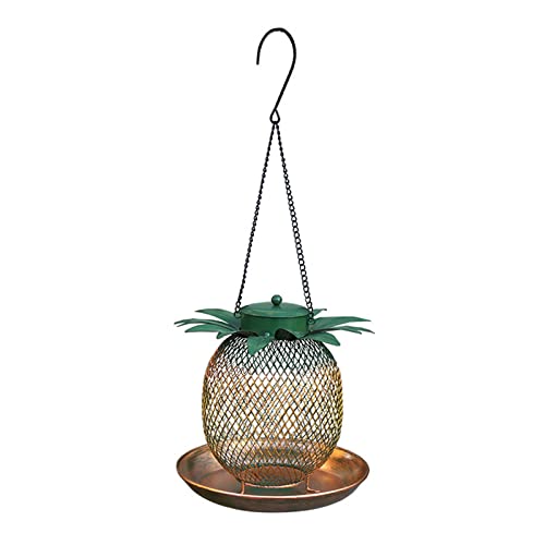 Beimus Ananas Vogelhahn Metall Hanging Mesh Bird Feeder Zum Anziehen Von Vögeln Garten Hinterhof Freien Freien Dekorationen von Beimus