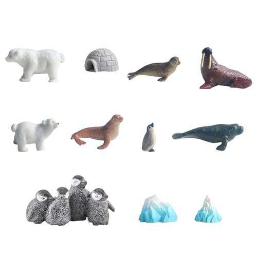 Beimus Aquarium-Dekoration, Eisberge, Pinguine, Iglu, Landschaftsfiguren-Set für einzigartige Aquarien, Unterwasser-Szene von Beimus