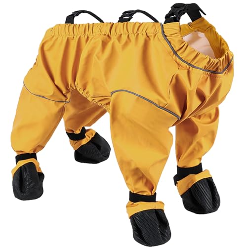 Beimus Atmungsaktive Haustierhose mit Fußabdeckungen, rutschfeste und schmutzabweisende Hundehose mit Fußabdeckungen, für drinnen und draußen von Beimus