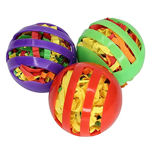 Beimus Papageien Krafttraining Spielzeug 3 Teile Set Plastik Innerne Outdoor Vögel Spielzeug Haltbarer Vogelkauspielzeug Anti Deform von Beimus