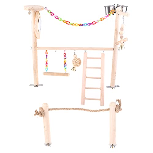 Bird Swing Papageien Käfigspielzeug Schwung Hängen Zum Spielen Für Die Macaw Holzbrückenleiter Für Kleine Vögel Für Käfigdekoration von Beimus