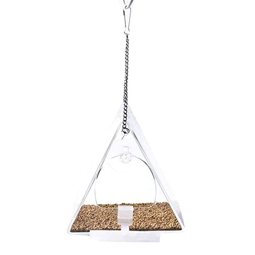 Fenster Acrylvogel Feeder Starke Saugnapfbecher Clear Food Bowl Mit Barsch Für Hängegeschenkidee Für Vogelliebhaber von Beimus