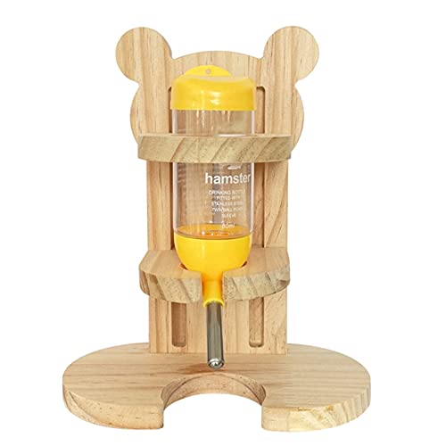 Hamster Wasserflaschen Position Einstellbare Trinkflasche Mit Holzbasis Autospender Für Kleine Haustiere Käfig von Beimus