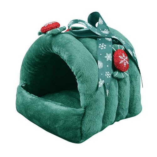 Kleines Warmes Bett Weihnachtsdesign Plüsch House Spielplatz Käfig Nest Für Zucker Segelflugzeug Hamster Frettchen Leicht Zu Reinigen von Beimus