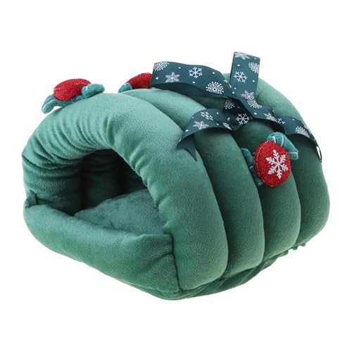 Kleines Warmes Bett Weihnachtsdesign Plüsch House Spielplatz Käfig Nest Für Zucker Segelflugzeug Hamster Frettchen Leicht Zu Reinigen von Beimus