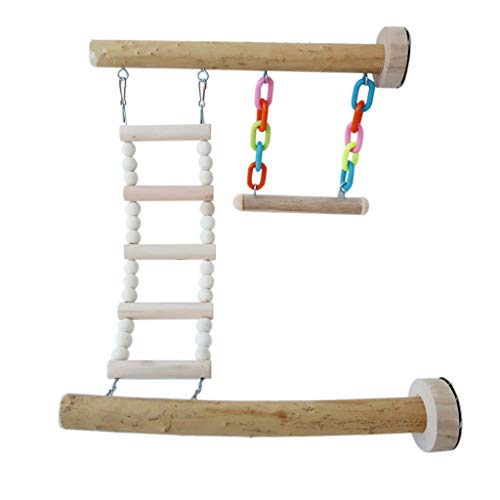 Klettern Spielzeug Für Birds Vogel Seil Kletterdekoration Swing Regenbogen Link Barsch Papagei Käfigspielzeug Hängen Kauspielspielzeuge von Beimus