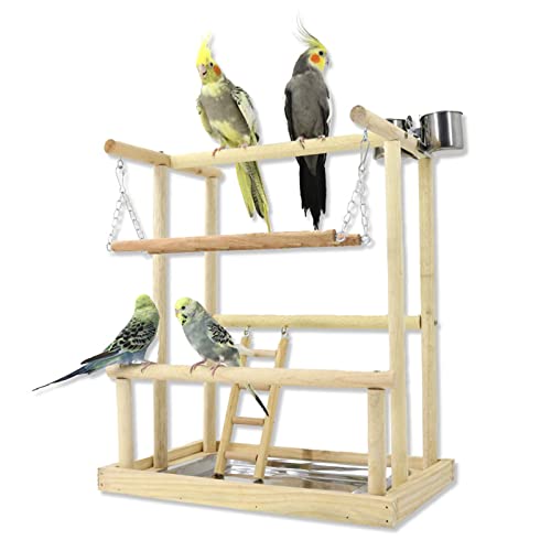 Vogel Fitnessstudio Vogelkäfigständer Perch Gym Bird Birt Part PALT Stand Bird Toy PAROT Spielzeug Bird Barsch Part Playstand von Beimus