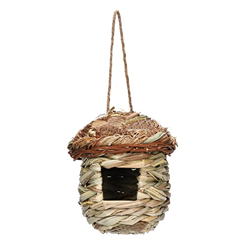 Wildvogel Nest Outdoor Bird House Käfig Spielzeughänge Nest Vögel Hütte Handgewebtes Grashaus Für Haustier Vögel Hinterhof Vogelhütte von Beimus