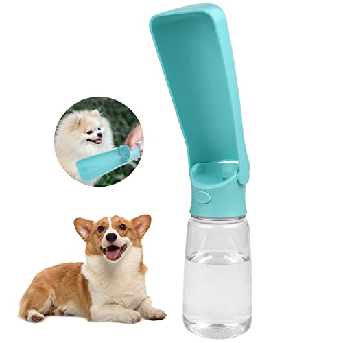 Beinhome 550ML Hundetrinkflasche für Unterwegs Faltbare,Hunde Wasserflasche tragbare Reise Wasserspender Hundezubehör Pet Water Bottle für Haustier Katze im Freien Gehen Wandern & Reisen von Beinhome