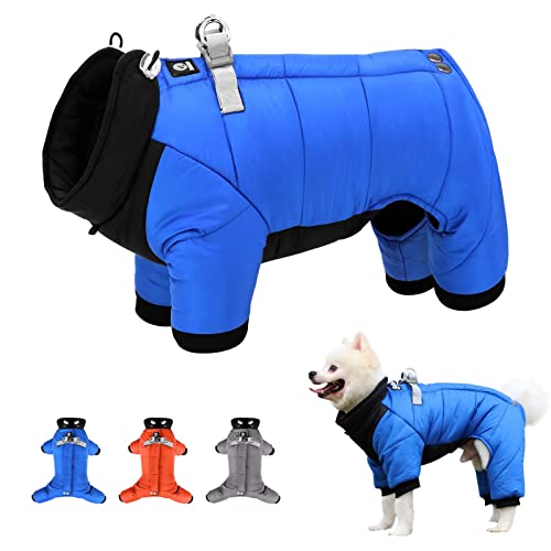 Beirui wasserdicht Winddicht hundemantel für kleine Hunde,Dicke warm hundejacke hundemantel Winter mit Geschirr,hundemantel französische Bulldogge Yorkshire Terrier Chihuahua Kleidung von Beirui