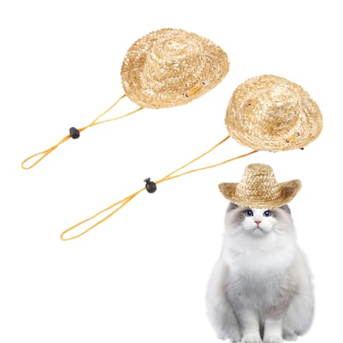 Bekecidi Chic Pet Sombrero 2 PCS – A Picture-Accessory for Your Beloved Dog or Cat, Ideal for Shots and Dress-Ups von Bekecidi