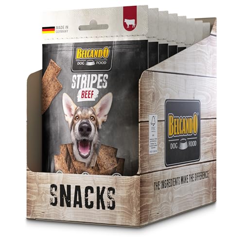 BELCANDO Stripes Beef 70 g | Premium-Hundesnacks | Getrocknetes Fleisch | 100% natürlich von Belcando