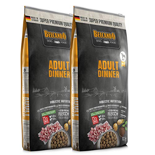 2 x 12,5 kg Belcando Adult Dinner - Sparpaket | Trockenfutter für Hunde | Alleinfuttermittel für ausgewachsene Hunde Aller Rassen ab 1 Jahr von Belcando