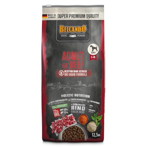 Belcando Adult GF Beef [1 kg] getreidefreies Hundefutter | Trockenfutter ohne Getreide | Alleinfuttermittel für ausgewachsene Hunde ab 1 Jahr von Belcando