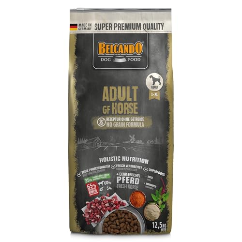 BELCANDO Adult GF Horse [12,5kg] Hundefutter | Trockenfutter ohne Getreide mit Pferd | Alleinfuttermittel für ausgewachsene Hunde Aller Rassen ab 1 Jahr von Belcando