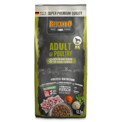 BELCANDO Adult GF Poultry [12,5 kg] getreidefreies Hundefutter | Trockenfutter ohne Getreide mit Geflügel | Alleinfuttermittel für ausgewachsene Hunde ab 1 Jahr von Belcando