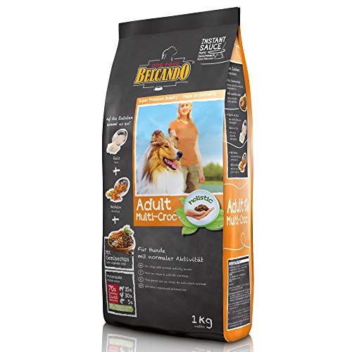 Belcando Adult Multi-Croc [1 kg] | Trockenfutter für Hunde mit Gemüsechips & Nudeln | Alleinfuttermittel für ausgewachsene Hunde ab 1 Jahr von Belcando