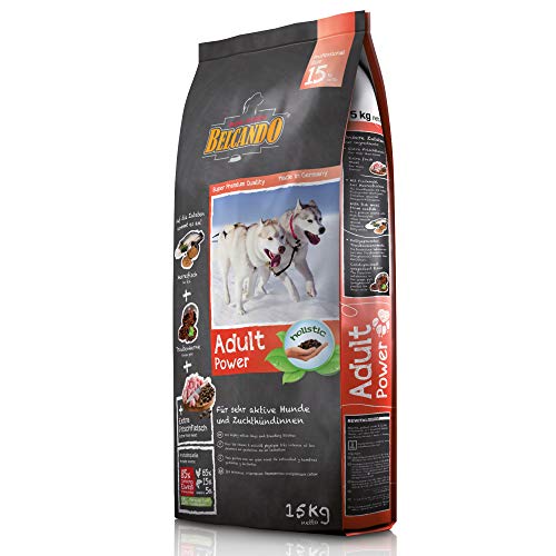 Belcando Adult Power [15 kg] Hundefutter | Trockenfutter für sehr aktive Hunde & Sporthunde | Alleinfuttermittel für ausgewachsene Hunde ab 1 Jahr von Belcando