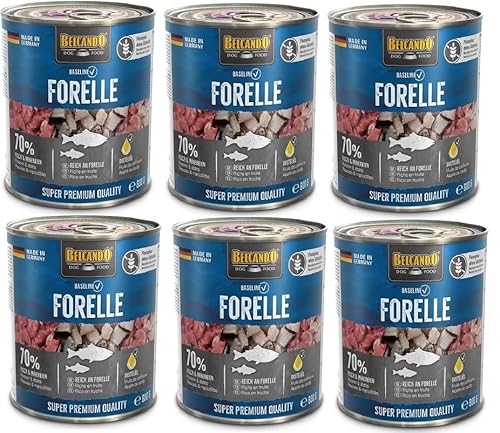 Belcando Baseline Forelle 6 x 800 g getreidefreies Hundefutter von Belcando