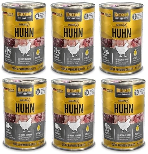 Belcando Baseline Huhn 6 x 400 g getreidefreies Hundefutter von Belcando