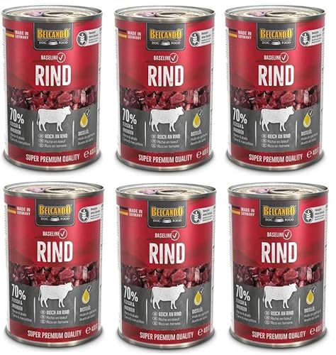 Belcando Baseline Rind 6 x 400 g getreidefreies Hundefutter von Belcando