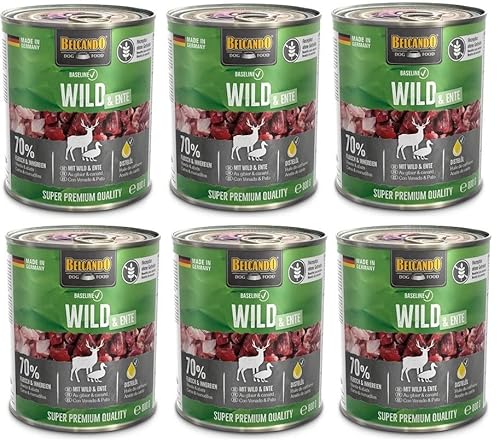 Belcando Baseline Wild & Ente 6 x 800 g getreidefreies Hundefutter von Belcando