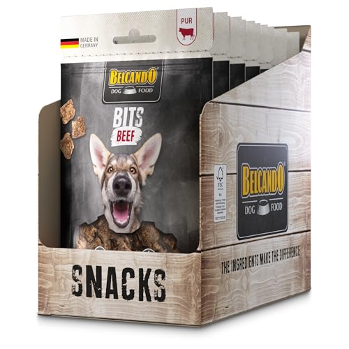 Belcando Bits Beef | 7er Pack | 7 x 90 g | Snack für Hunde | Mit extra viel Fleisch | Nur eine tierische Proteinquelle | Rezeptur ohne Getreide | Ohne Verwendung von Zucker von Belcando