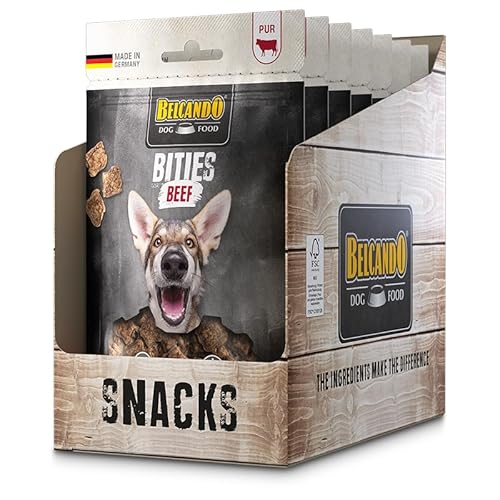 Belcando Bities Beef | 7er Pack | 7 x 90 g | Snack für Hunde | Mit extra viel Fleisch | Nur eine tierische Proteinquelle | Rezeptur ohne Getreide | Ohne Verwendung von Zucker von Belcando